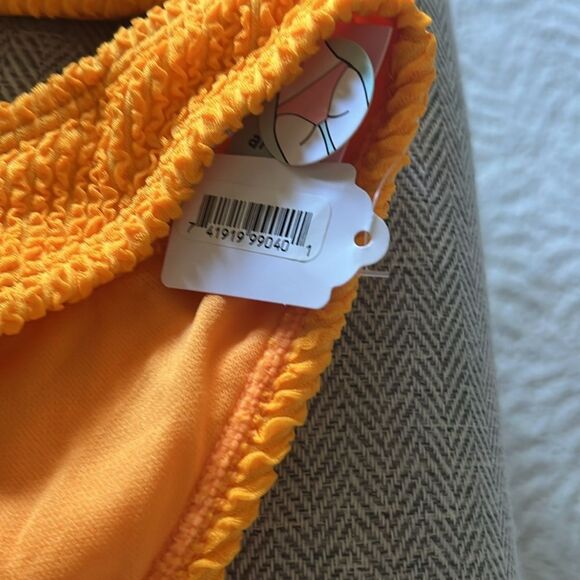 NWT Ardene Swim Bright Orange Textured Bikini Set - Picture 3 of 9